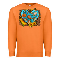 Carrot fall pattern heart with leopard background Premium Sweatshirt - HRA Design Shop