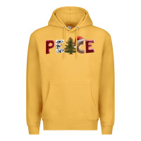 Mustard peace christmas Premium Hoodie - AdoDesignShop