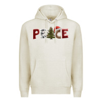 Oatmeal Heather peace christmas Premium Hoodie - AdoDesignShop