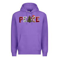 Purple peace christmas Premium Hoodie - AdoDesignShop