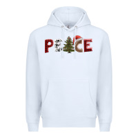 White peace christmas Premium Hoodie - AdoDesignShop