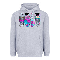 Heather Grey hippopotamus coffee cups Heavyweight Hoodie - Zillion Design Studio