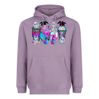 Lavender hippopotamus coffee cups Heavyweight Hoodie - Zillion Design Studio