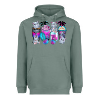 Sage hippopotamus coffee cups Heavyweight Hoodie - Zillion Design Studio
