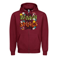 Burgundy be the reason someone smiles today Zipper Hoodie - MaliasSmallBusiness