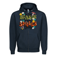 Navy be the reason someone smiles today Zipper Hoodie - MaliasSmallBusiness