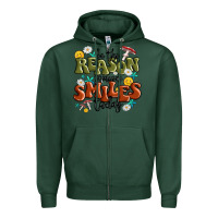 Sports Green be the reason someone smiles today Zipper Hoodie - MaliasSmallBusiness