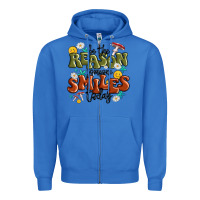True Royal be the reason someone smiles today Zipper Hoodie - MaliasSmallBusiness