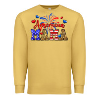 Antique Gold American mama Premium Sweatshirt - Neo Western
