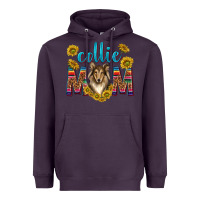 Plum western collie mom Heavyweight Hoodie - texasbilliewilder