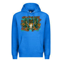 True Royal leopard bull skull cactus sunflowers Premium Hoodie - AdoDesignShop