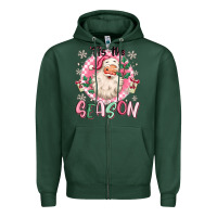 Sports Green pink santa 'tis the season Zipper Hoodie - MaliasSmallBusiness
