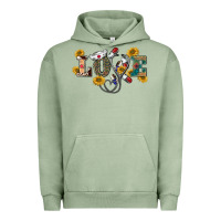 Pigment Oil Green western love nurse Urban Hoodie - BarkalooDesign