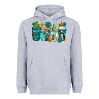 Heather Grey gemstone coffee cups Heavyweight Hoodie - Zillion Design Studio