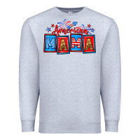 Heather Grey American mama Premium Sweatshirt - Neo Western