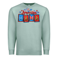Seafoam American mama Premium Sweatshirt - Neo Western