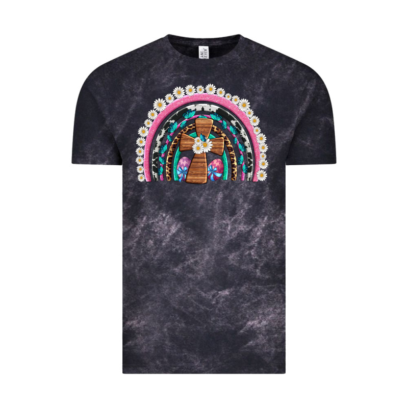 Easter Cross Daisy Egg Rainbow Vintage Tee by Artiststas | Teevron