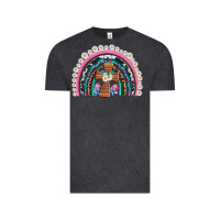 Vintage Black easter cross daisy egg rainbow Vintage Tee - Artiststas