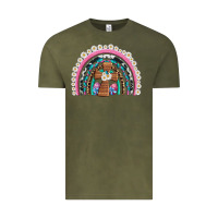 Vintage Olive easter cross daisy egg rainbow Vintage Tee - Artiststas