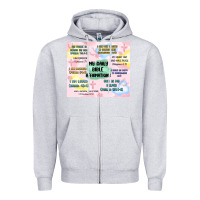 Heather Grey daily bible affirmations Zipper Hoodie - MaliasSmallBusiness