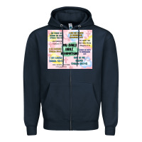 Navy daily bible affirmations Zipper Hoodie - MaliasSmallBusiness