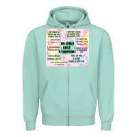 Seafoam daily bible affirmations Zipper Hoodie - MaliasSmallBusiness