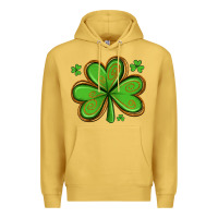 Antique Gold st patricks day shamrock with glitter Premium Hoodie - Artiststas