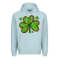 Blue Mist st patricks day shamrock with glitter Premium Hoodie - Artiststas