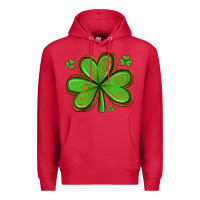 Cardinal st patricks day shamrock with glitter Premium Hoodie - Artiststas