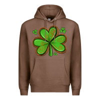 Chestnut st patricks day shamrock with glitter Premium Hoodie - Artiststas