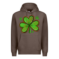 Coffee st patricks day shamrock with glitter Premium Hoodie - Artiststas