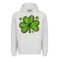 Dove Grey st patricks day shamrock with glitter Premium Hoodie - Artiststas