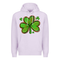 Lilac st patricks day shamrock with glitter Premium Hoodie - Artiststas