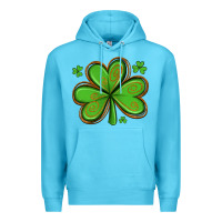 Ocean Blue st patricks day shamrock with glitter Premium Hoodie - Artiststas