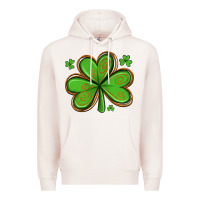 St Patricks Day Shamrock With Glitter Premium Hoodie | Teevron