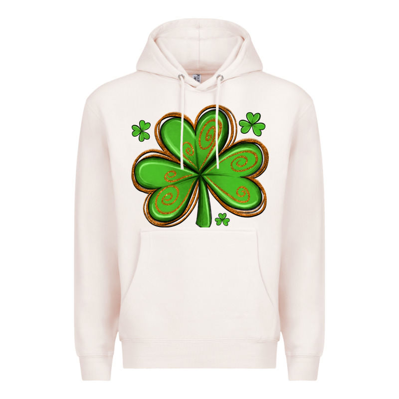 St Patricks Day Shamrock With Glitter Premium Hoodie by Artiststas | Teevron
