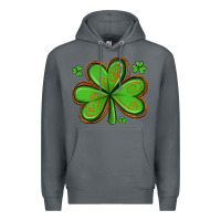 Rock st patricks day shamrock with glitter Premium Hoodie - Artiststas