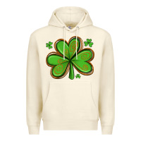 Sandshell st patricks day shamrock with glitter Premium Hoodie - Artiststas