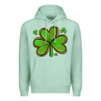 Seafoam st patricks day shamrock with glitter Premium Hoodie - Artiststas