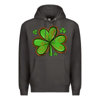 Smoke st patricks day shamrock with glitter Premium Hoodie - Artiststas