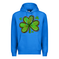 True Royal st patricks day shamrock with glitter Premium Hoodie - Artiststas