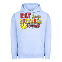 Pigment Grape Ice Eat Sleep Softball Repeat Urban Hoodie - LillyAllenDesigns