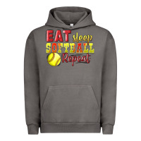 Pigment Tornado Eat Sleep Softball Repeat Urban Hoodie - LillyAllenDesigns