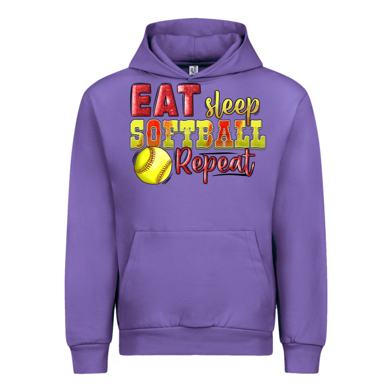 Eat Sleep Softball Repeat Urban Hoodie by LillyAllenDesigns | Teevron