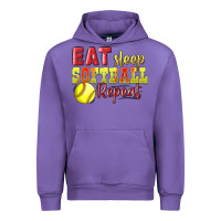 Tulip Eat Sleep Softball Repeat Urban Hoodie - LillyAllenDesigns