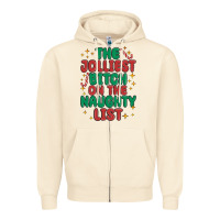Sandshell the jolliest bitch on the naughty list Zipper Hoodie - MaliasSmallBusiness