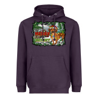 Plum merry and bright  dachshund with farm Heavyweight Hoodie - RanaPortraitStore