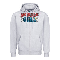 Heather Grey american girl Zipper Hoodie - MaliasSmallBusiness
