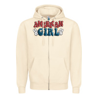 Sandshell american girl Zipper Hoodie - MaliasSmallBusiness