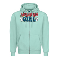 Seafoam american girl Zipper Hoodie - MaliasSmallBusiness